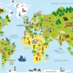 Eine Weltkarte als Fototapete im Kinderzimmer kann auch pädagogisch sinnvoll sein. Foto asantosg via Depositphotos